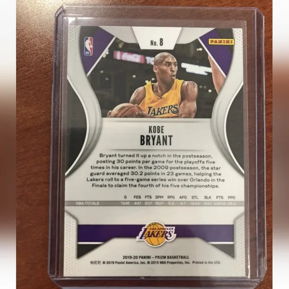 Kobe Bryant 2019-20 Panini Prizm Card #8 - Picture 2 of 4